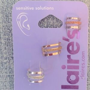 Triple Hoop Cuff Earrings